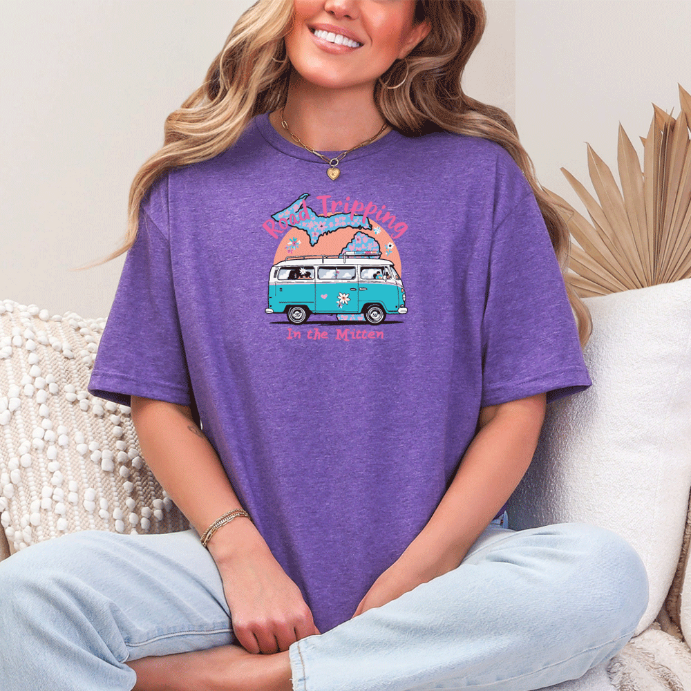 "Michigan Road Trip" Relaxed Fit Crew Unisex T-Shirt