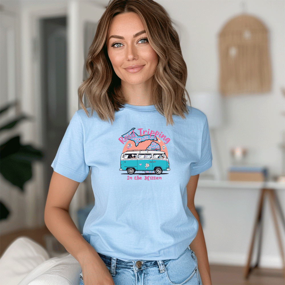 "Michigan Road Trip" Relaxed Fit Crew Unisex T-Shirt