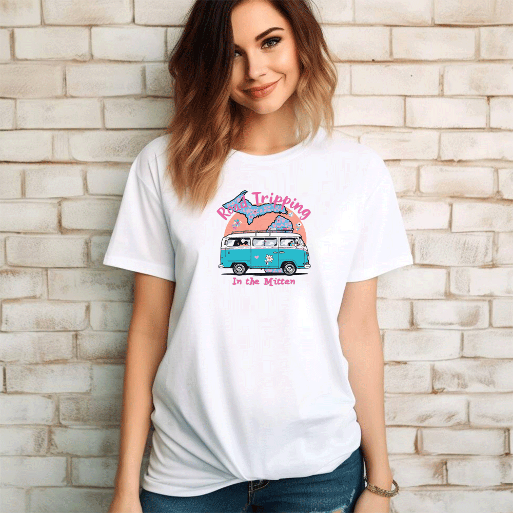 "Michigan Road Trip" Relaxed Fit Crew Unisex T-Shirt