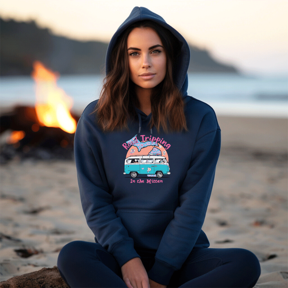"Michigan Road Trip" Relaxed Fit Classic Unisex Hoodie