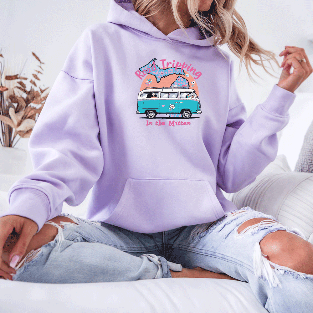 "Michigan Road Trip" Relaxed Fit Classic Unisex Hoodie