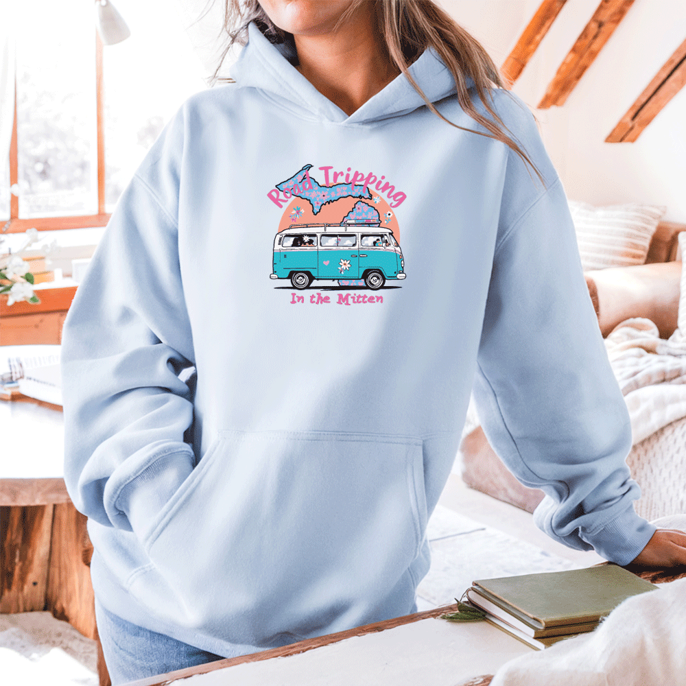 "Michigan Road Trip" Relaxed Fit Classic Unisex Hoodie
